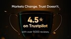 Vantage荣获Trustpilot 4.5星评分，进一步增强客户信心