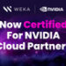 WEKA Achieves NVIDIA Cloud Network Partner Certification