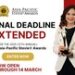 Final Entry Deadline in 2025 Asia-Pacific Stevie® Awards Extended to 14 March