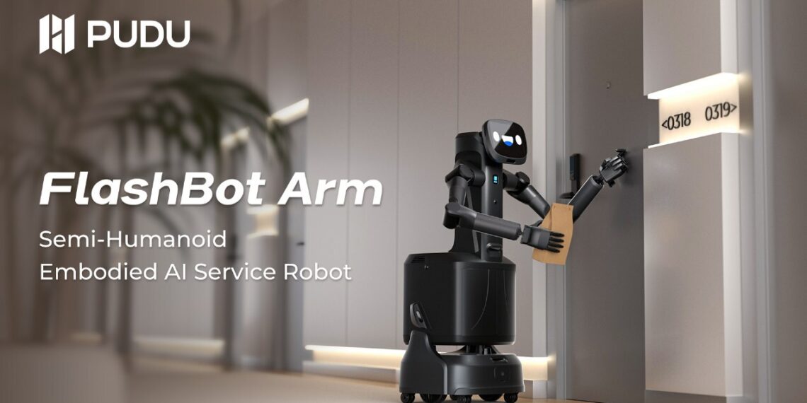 Pudu Robotics Unveils FlashBot Arm: A Semi-Humanoid Embodied AI Service Robot for Commercial Applications