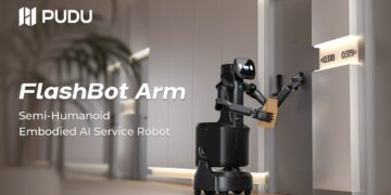 Pudu Robotics Unveils FlashBot Arm: A Semi-Humanoid Embodied AI Service Robot for Commercial Applications