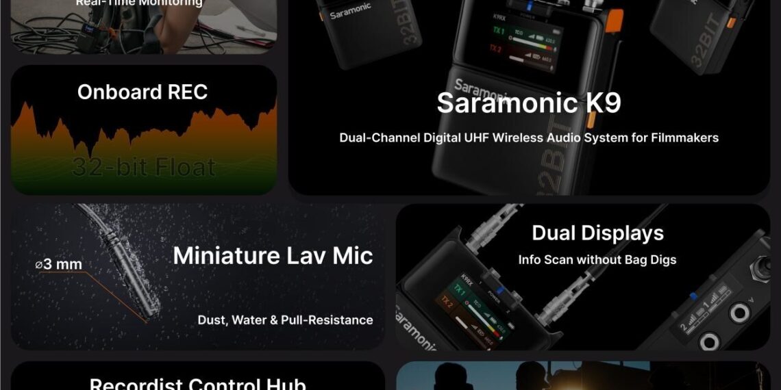Saramonic K9 Unveiled – Digital UHF Audio System With User Experience Friendlier for Filmmakers