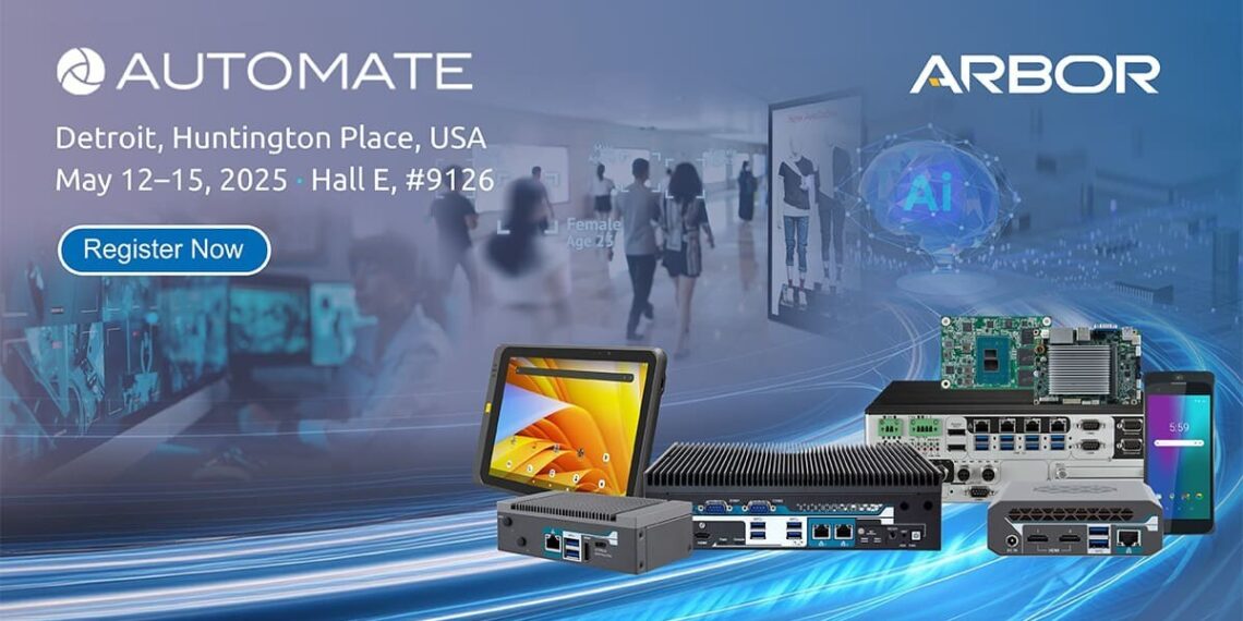 ARBOR Technology to Showcase Latest Automation Solutions at Automate 2025, Powering Machine Vision, AMR, and Smart Retail Applications