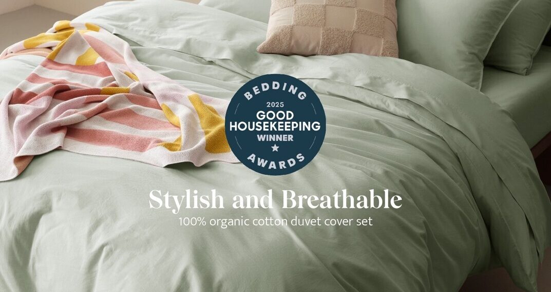 DOUBLE STITCH BY BEDSURE WINS PRESTIGIOUS GOOD HOUSEKEEPING 2025 BEDDING AWARD FOR BELOVED ORGANIC COTTON DUVET COVER