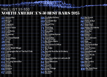 NORTH AMERICA’S 50 BEST BARS UNVEILS INAUGURAL LIST OF BARS RANKED 51st TO 100th FOR 2025