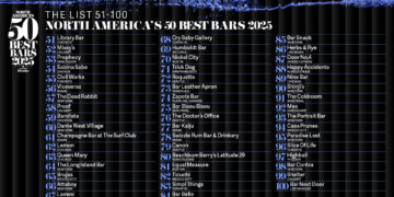 NORTH AMERICA’S 50 BEST BARS UNVEILS INAUGURAL LIST OF BARS RANKED 51st TO 100th FOR 2025