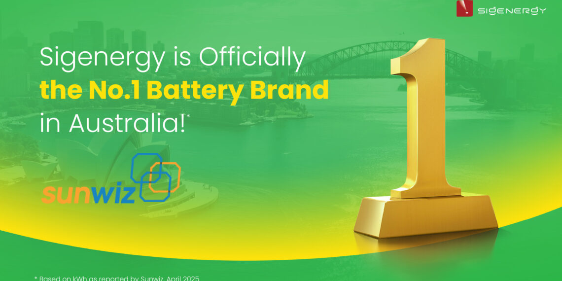 Sigenergy Becomes Australia’s Top Battery Brand by Market Share, SunWiz Reports