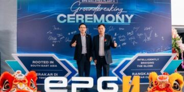 The groundbreaking ceremony for EPG’s second factory in Malaysia was held