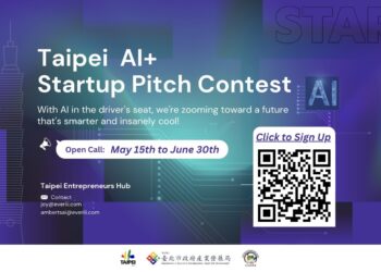 AI+ Taipei Startup Pitch Contest: Open Call for Applications From Now Until June 30th