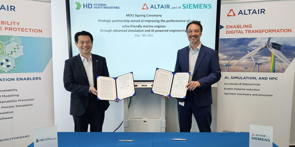 Altair and HD Hyundai Heavy Industries Sign MoU to Advance Eco-Friendly Marine Engine Development Technologies with AI and Simulation