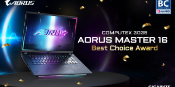 GIGABYTE AORUS MASTER 16 AI PC Wins COMPUTEX 2025 Best Choice Award for Industry-Leading Innovation