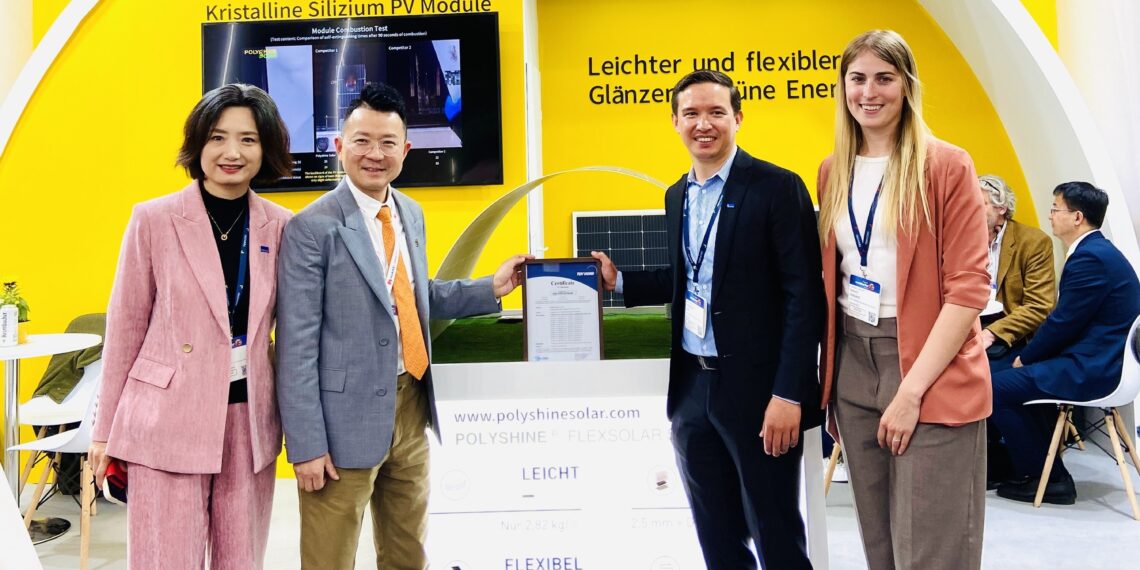 TÜV NORD-Certified to Withstand 17+ Category Hurricanes! POLYSHINE SOLAR’s Lightweight Flexible PV Modules Unveiled at THE SMARTER E EUROPE