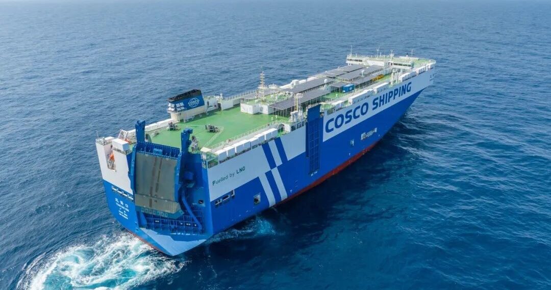 China’s Largest PV+LNG Powered Car Carrier Sets Sail on Its Maiden Voyage with LONGi Solar Modules