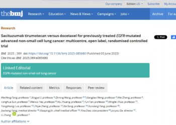 The British Medical Journal Publishes Study Results on Sacituzumab Tirumotecan for Previously Treated EGFR-Mutant Advanced NSCLC