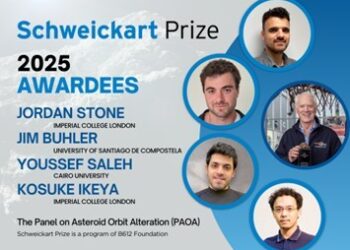 B612 Foundation Announces Winner of Prestigious Schweickart Prize: Imperial College London’s Jordan Stone Leads Winning Proposal for International Panel on Asteroid Orbit Alteration, Recognized for its Foresight in Planetary Defense