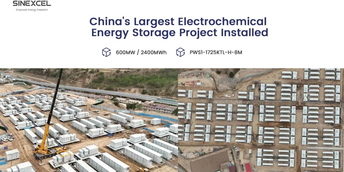 China’s Largest Electrochemical Energy Storage Project 600MW/2400MWh Powered by SINEXCEL’s 1725kW PCS
