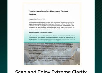 CamScanner Upgrades Magic Pro Filter to “Omnifix” for One-Click Document Perfection