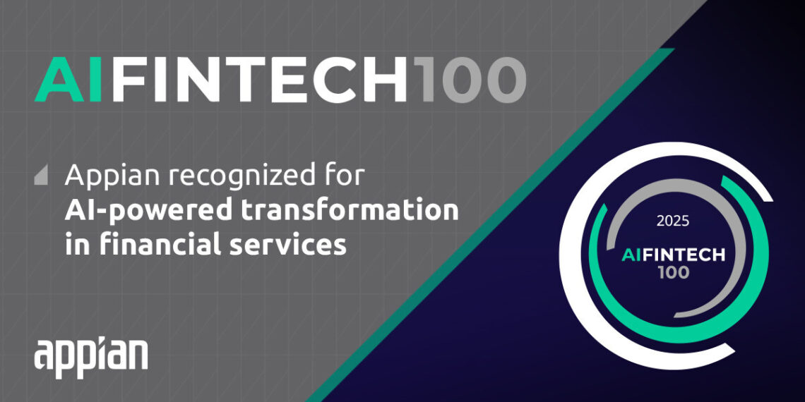 Appian Recognised in the 2025 AIFinTech100 List for Transforming Financial Services with AI