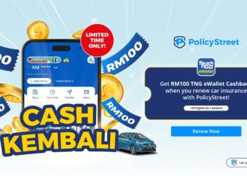 PolicyStreet Offers RM100 Touch ‘n Go eWallet Credit for Every Car Insurance Renewal