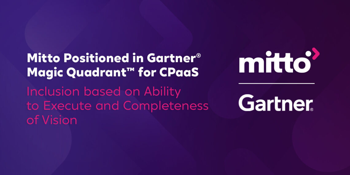 Mitto Recognized in the 2025 Gartner® Magic Quadrant™ for Communications Platform as a Service (CPaaS)