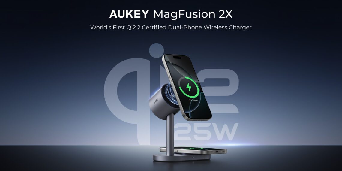 AUKEY Launches World’s First Qi2.2 Dual-Phone Wireless Charger