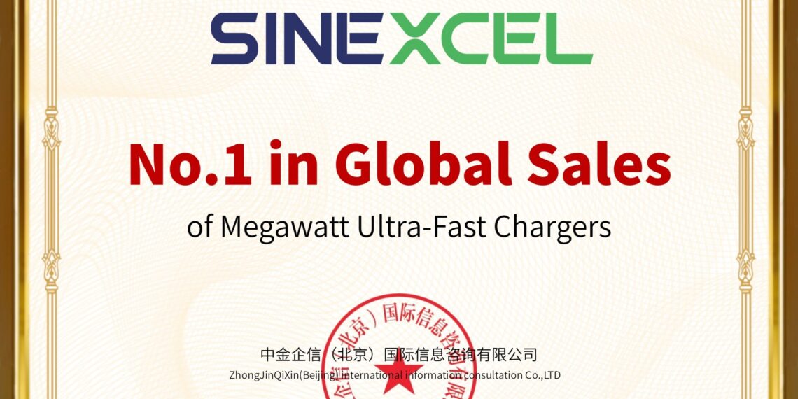 SINEXCEL Achieves No. 1 in Global Megawatt-Level Charger Sales