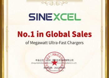SINEXCEL Achieves No. 1 in Global Megawatt-Level Charger Sales