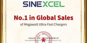 SINEXCEL Achieves No. 1 in Global Megawatt-Level Charger Sales