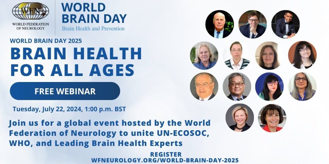The World Federation of Neurology to Host Global Webinar Uniting UN-ECOSOC, WHO and Leading Brain Health Experts for World Brain Day 2025, with the theme Brain Health for All Ages