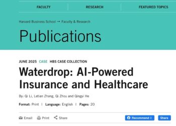 AI-Powered Insurance and Healthcare: Waterdrop Inc. Included in Harvard Business School Case Collection