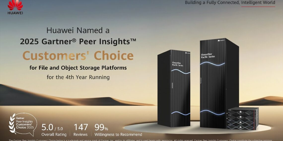 Huawei Named a 2025 Gartner® Peer InsightsTM Customers’ Choice for File and Object Storage Platforms for the Fourth Year Running