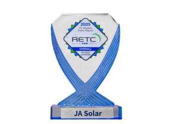 JA Solar Wins RETC “Overall Highest Achiever” Award for the Sixth Consecutive Year