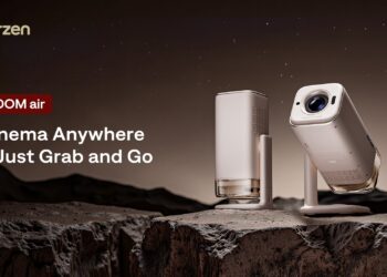 Aurzen Redefines Portable Entertainment with BOOM air, a Searchlight-Style Projector Featuring Powerful Built-in Dolby Audio