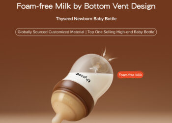Thyseed Newborn Baby Bottle with Bottom Vent Design: Clinically Proven to Reduce Colic and Spit-up by 30%