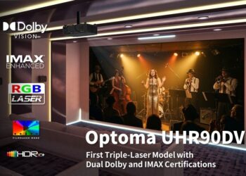 Optoma UHR90DV Home Theater Flagship – First Triple-Laser Model with Dual Dolby and IMAX Certifications