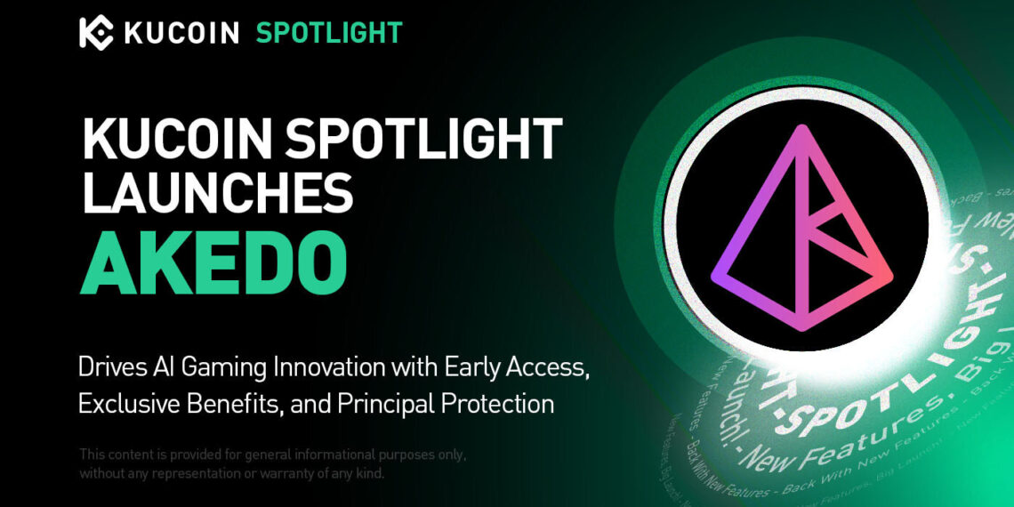 KuCoin Spotlight Drives AI Gaming Innovation: Launches Token Sale for AKEDO with Early Access, Exclusive Benefits, and Principal Protection