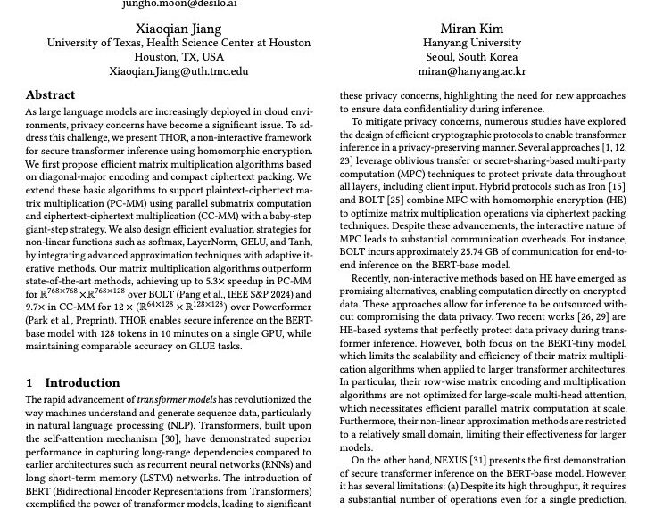 DESILO’s Encrypted LLM Breakthrough Recognized by ACM CCS 2025, Paving the Way for Privacy-Safe AI Products