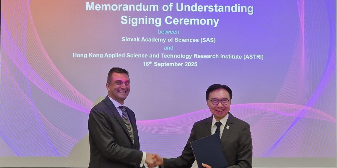 ASTRI Signs MoU with Slovak Academy of Sciences to Strengthen Innovation and Technology Collaboration