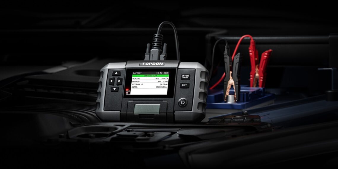 TOPDON US New BT600 Plus Professional-Grade Battery Tester Offers Built-In Battery for Hours of Mobile, Standalone Operation