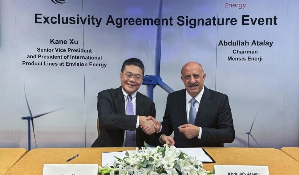 Envision Energy Signs Exclusivity Agreement with Mensis Enerji to Initially Drive 4.5 GW Wind Project in Turkey