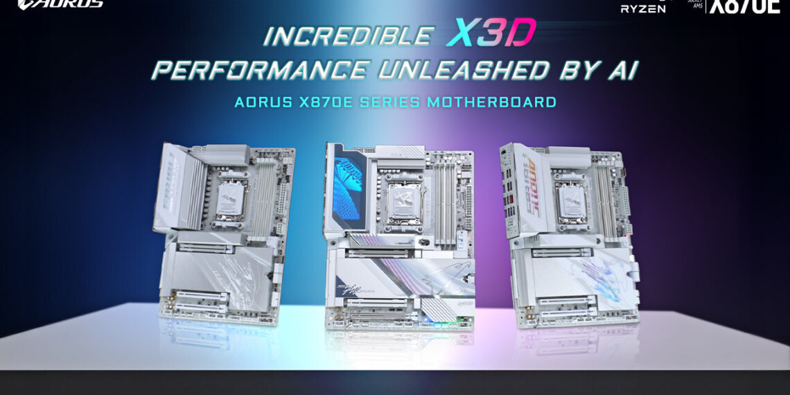 GIGABYTE Announces the Availability of its AI-enhanced AORUS X870E X3D Series Motherboards for AMD Ryzen™ X3D Processors