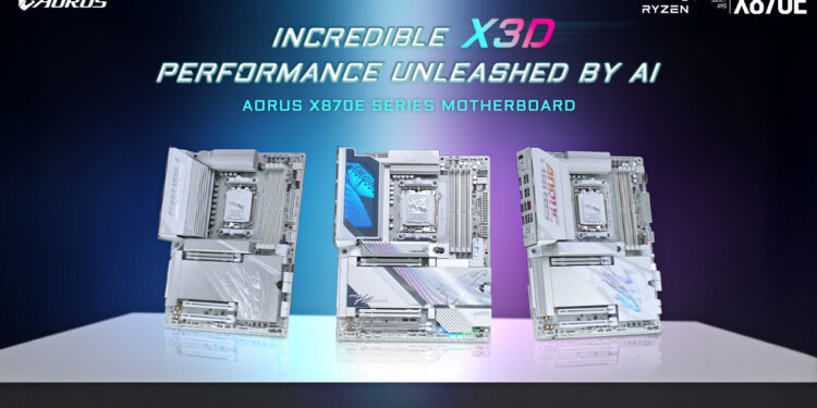 GIGABYTE Announces the Availability of its AI-enhanced AORUS X870E X3D Series Motherboards for AMD Ryzen™ X3D Processors