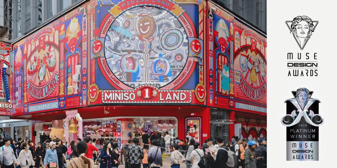MINISO LAND Shanghai Wins Platinum at MUSE Design Awards 2025
