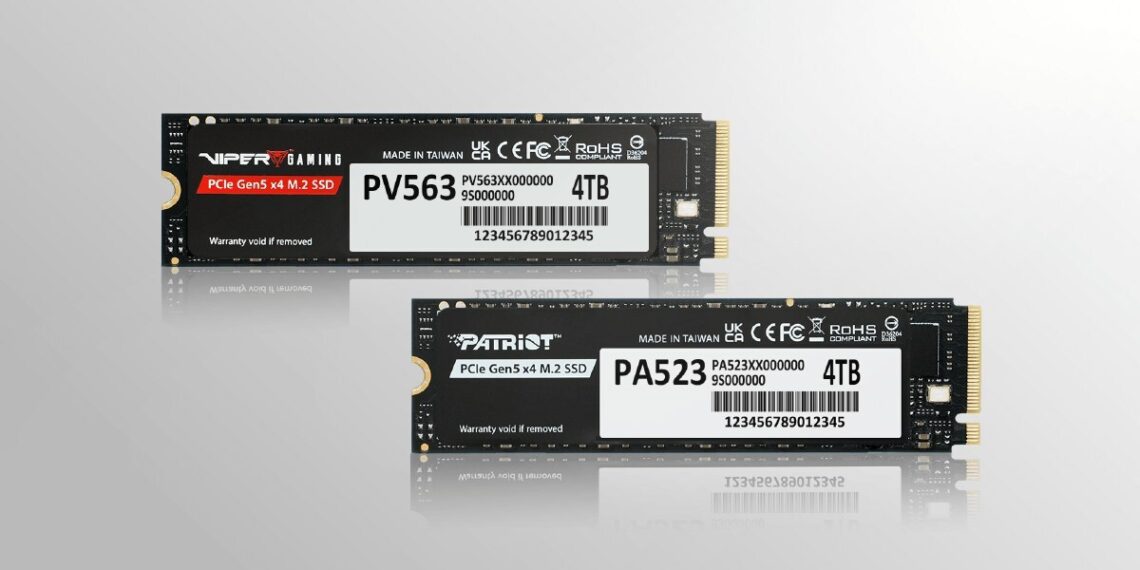 Patriot Memory Expands Gen5 SSD Portfolio with Launch of Viper PV563 and Patriot PA523