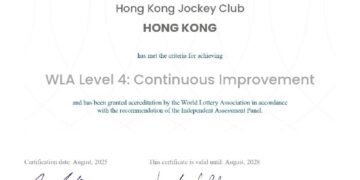 Jockey Club becomes first operator in Asia to attain highest-level responsible gambling accreditation five times in succession