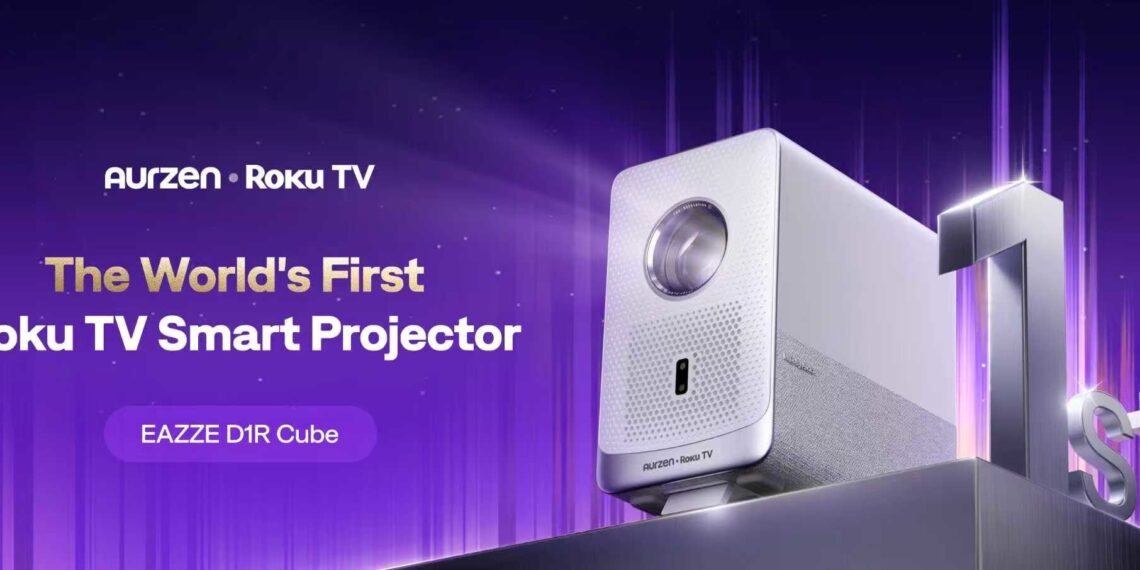 Aurzen Launches Aurzen Roku TV Smart Projector D1R Cube, the World’s First Projector with Built-in Roku OS