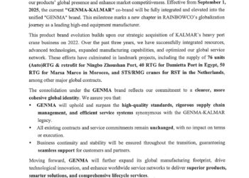 RAINBOWCO’s Port Container Equipment Brand Undergoes Strategic Upgrade to Strengthen Global Competitiveness in High-End Manufacturing