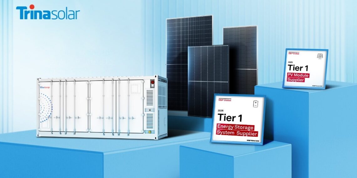 Trinasolar Named in S&P Global Commodity Insights’ Premier Tier 1 List for PV Modules and Energy Storage Systems