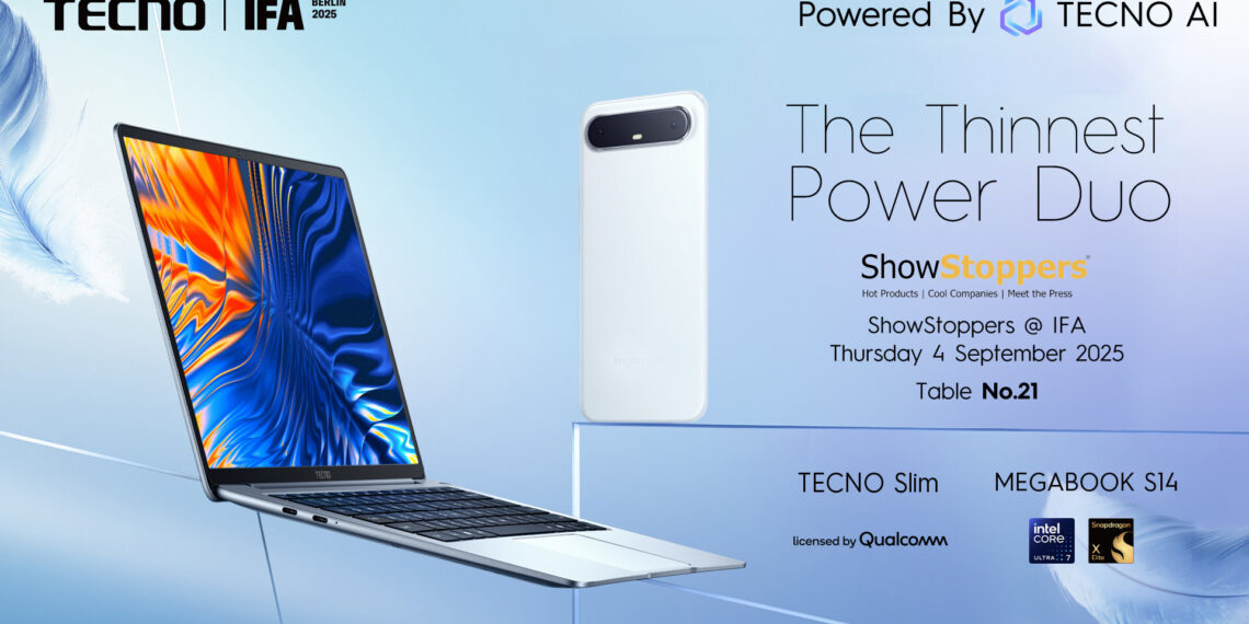 TECNO to Showcase TECNO Slim Smartphones and AI Laptops at IFA ShowStoppers 2025