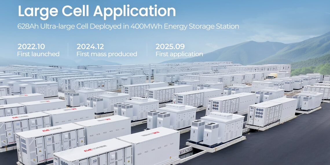 EVE Energy Achieves World’s First 400MWh Energy Storage Project with 628Ah Ultra-Large Cells